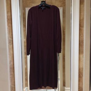 White House Black Market Purple Long Cardigan